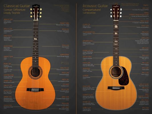 تفاوت صدای گیتار کلاسیک و آکوستیک: کدام بهتر است؟ (راهنمای مبتدیان)